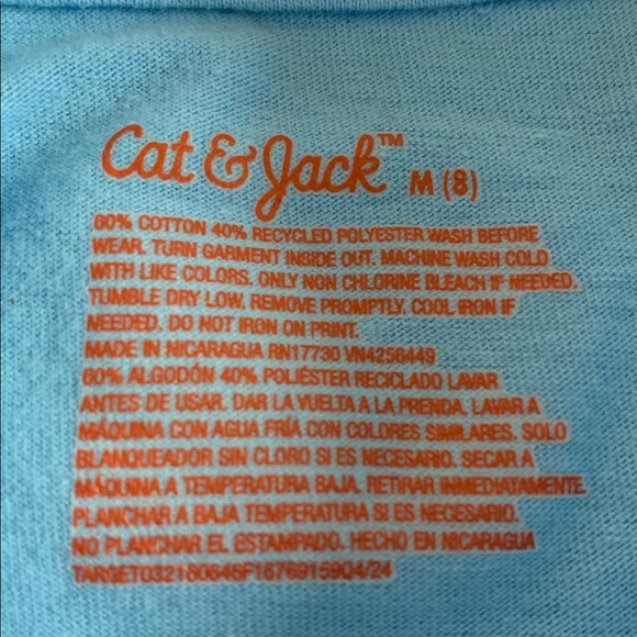 Cat & Jack Sea Life Blue T-shirt EUC Medium 8 - Picture 6 of 8